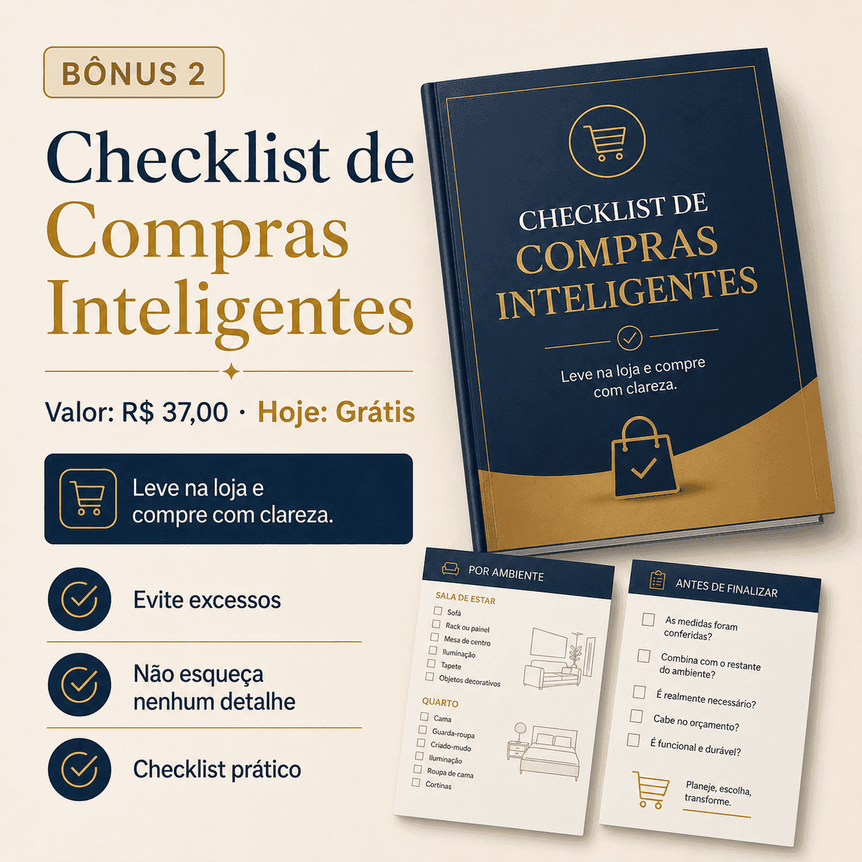 Imagem: capa do bônus 'Checklist de Compras'