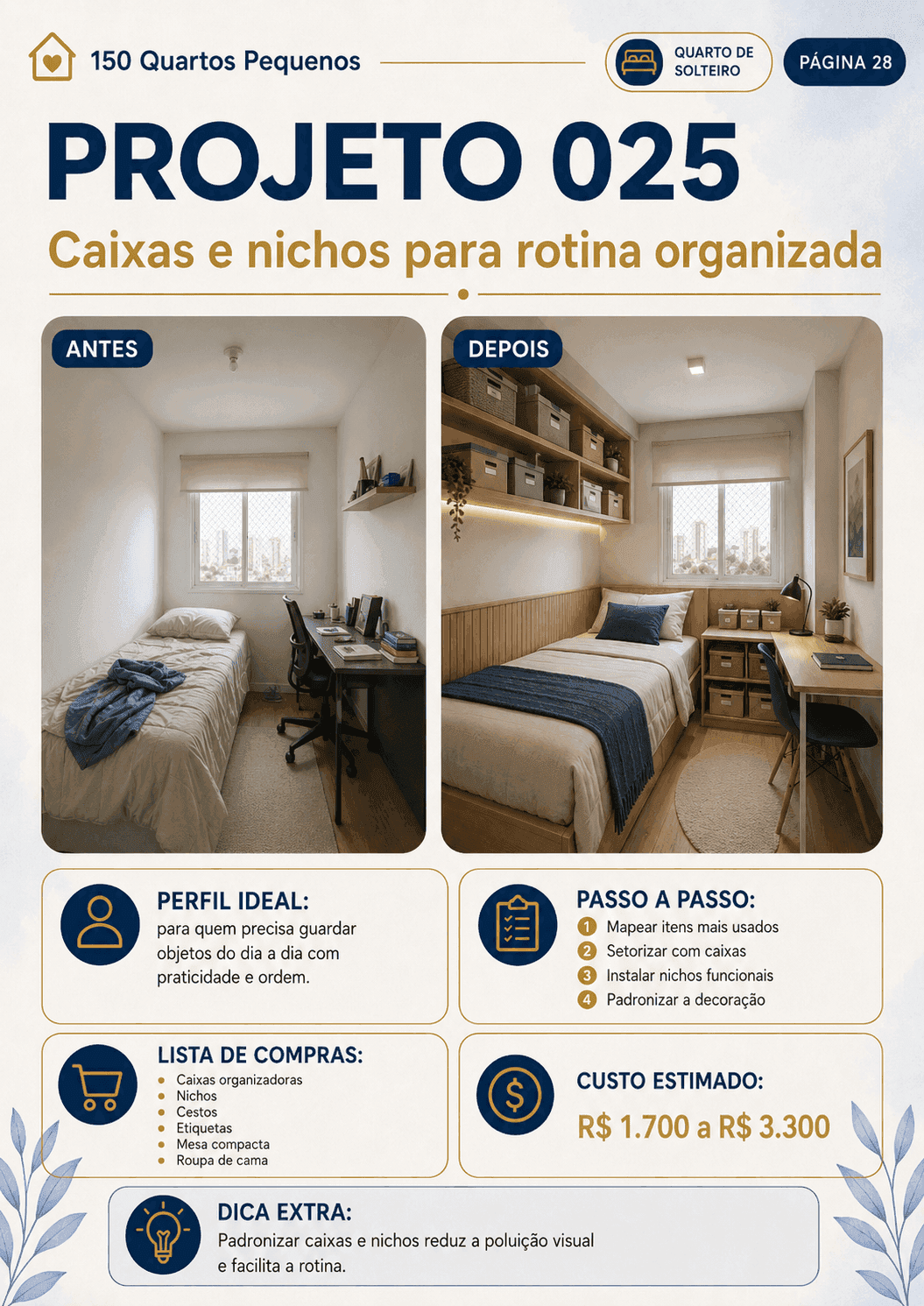 Projeto 025 — Caixas e nichos