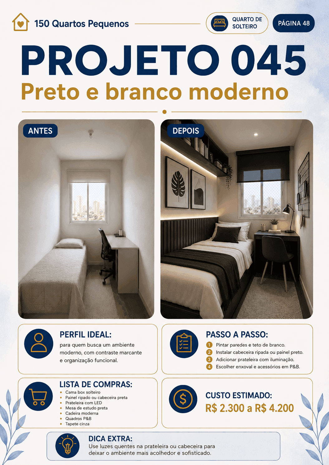 Projeto 045 — Preto e branco moderno