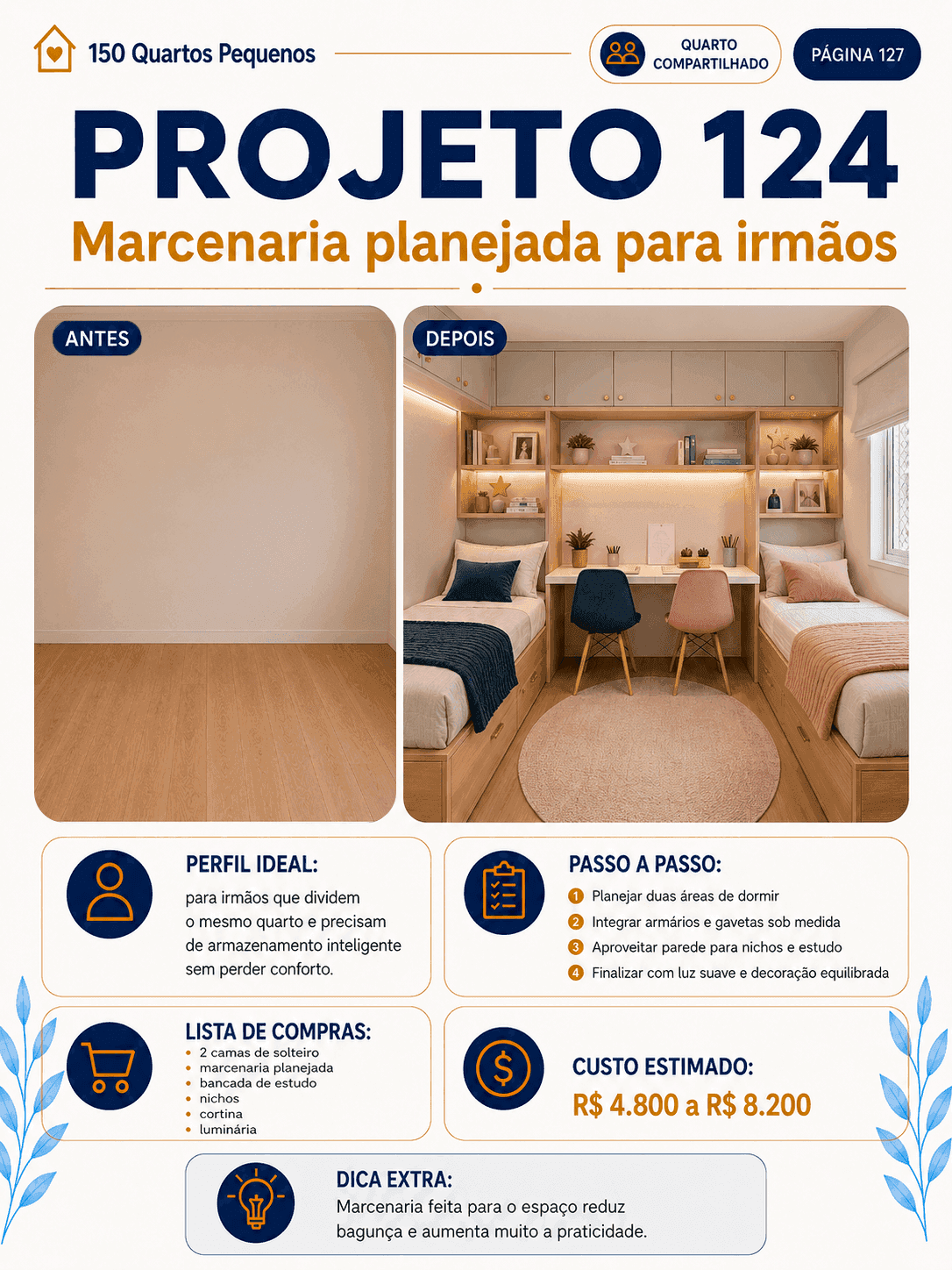 Projeto 124 — Marcenaria planejada para irmãos
